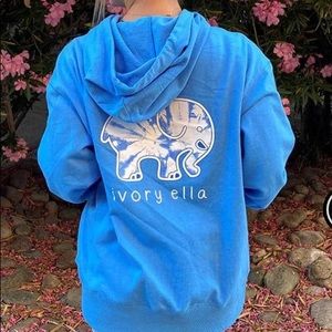 Heritage Oversized Azure Blue Tie Dye Hoodie